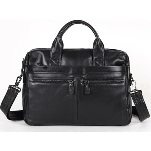 Fashion Oil Waxed Leather Shoulder Bag Men Crossbody Bag Genuine Leather Men Messenger Bag Tote Handbag Sling Bag Black Brown