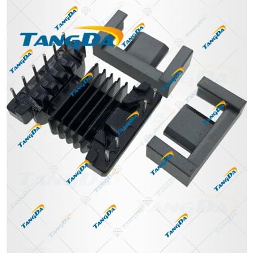 TANGDA EPC EPC25 Type 6+4 pin 10P Bobbin magnetic core + skeleton ferrites Power Transformer housing PC40 6 groove 6 slot V