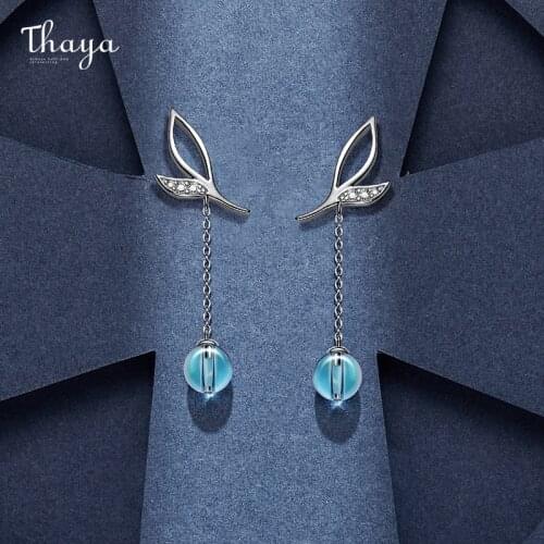 Thaya Original Brand Design S925 Silver Needles Earring Plated 18K Gold Zircon Stud For Young Fashion Girl Fine Jewelry Gift