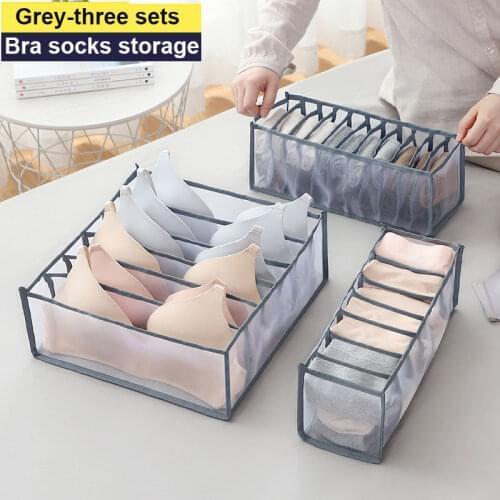 11 Grids Underwear Storage Bag Underwear Bra Storage Box Drawer Organizers Closet Storage Artifact Socks Dormitory Storage Tools