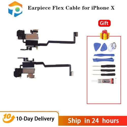 YWEWBJH 2pcs Earpiece Flex Cable for iPhone X Ear Sound Speaker Ear Pieces Replacement Parts