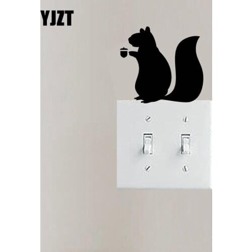 Funny Squirrel Vinyl Wall Decal Decor Cartoon Animal Switch Sticker 8SS-0088