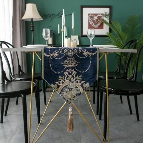 European style jacquard Table Runner Modern Table Cloth for Home Decor Luxury Dinner Table Coffee Hotel Table Runners Tablecloth
