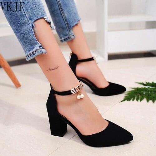 Summer Women Shoes Pointed Toe PumpsDress High Heels Boat Wedding Tenis Feminino Side with Sandals Zapatos Mujer Wedding