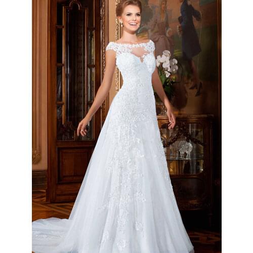 Vestido De Noiva Vintage Sexy Backless Civil Wedding Dress Bride White A Line Lace Wedding Dress 2015 Vestido Noiva Casamento