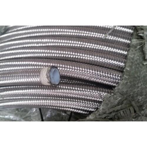 1 meter AN -8 AN8 8an Stainless Steel Braided PTFE hose Fuel Line Oil Gas for ej20 ej25 fuel rail