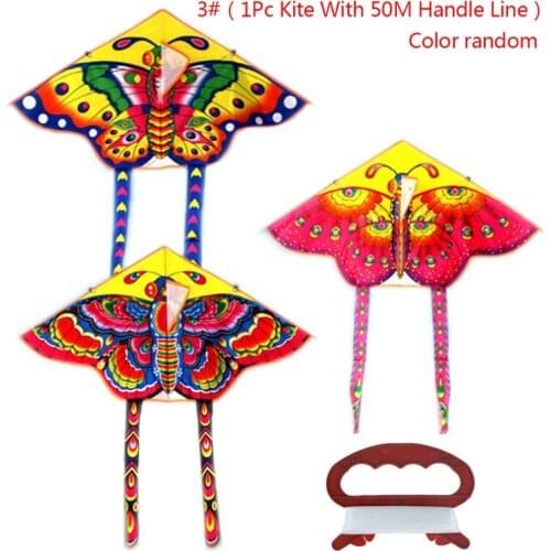 1PCS 90 * 50cm Outdoor Sports Butterfly Flying Kite with Winder Board String Children Kids Toy Game
