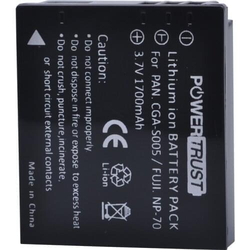 1x CGA-S005 CGA S005 CGAS005 NP-70 NP70 Battery Pack for Panasonic Lumix DMC-FX180 DMC-LX1 DMC-LX2 LX3 FS1 FS2 FX01