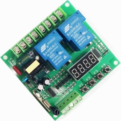 220 V motor forward and reverse control / board / wireless remote control relay delay timing cycle module