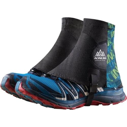AONIJIE Men Women Outdoor Shoe Cover High Trail Running Reflective Gaiters Hiking Jogging Marathon Protective Sandproof Wrap