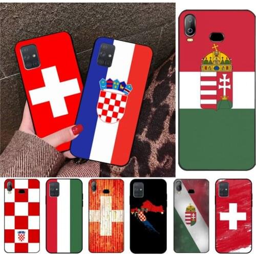 Hungary switzerland croatia flag Phone Case For Samsung Galaxy A21S A01 A11 A31 A81 A10 A20E A30 A40 A50 A70 A80 A71 A51