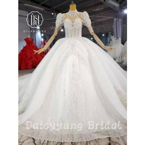 DYLAMARIEE Wedding Dresses With A Train