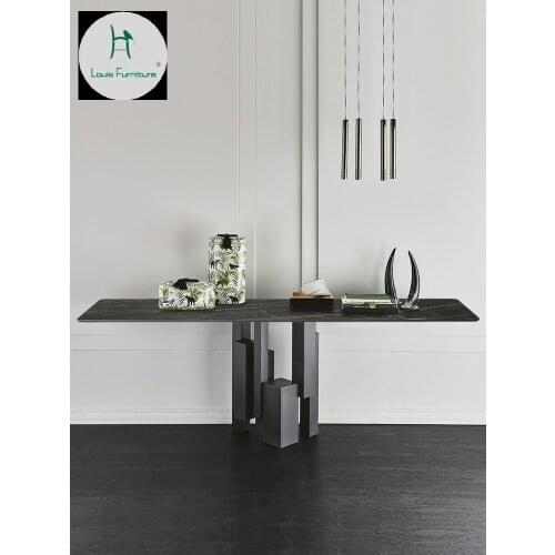 Imported slate porch table Italian light luxury modern minimalist home shelf designer creative bronze hall cabinet