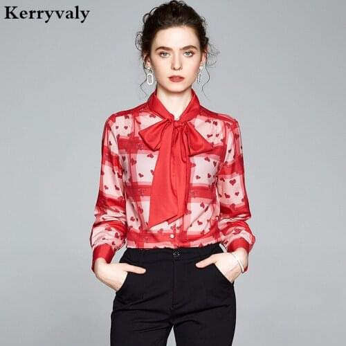 Женские красные рубашки Kerryvaly China At AliExpress