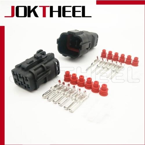 1-20 sets kits MG640337-5 MG610335-5 waterproof black pa66 KET 6 Pin way male female Connector