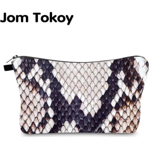 Jom Tokoy Cosmetic Bag Printing Serpentine Personalised Makeup Bags Organizer Bag Women Beauty Bag HZB996