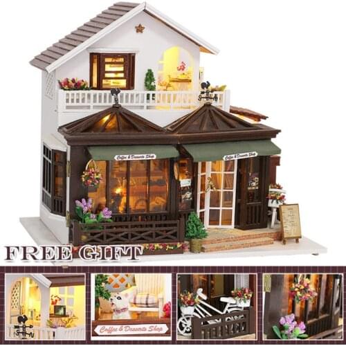 BOA ROOM DIY Dollhouse Wooden Doll House doll Houses Miniature Furniture Kit Casa Toys for Children Birthday Gift K21