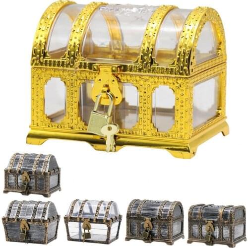 Hot Sales Pirate Treasure Model High Simulation Light Weight Interesting Transparent Pirate Treasure Gem Box for Entertainment