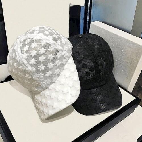 New Arrivals Lace Flower Baseball Caps For Women Summer Fashion Visors Hat Breatheable Mesh Sun Gorras Beach Caps Snapback Hat