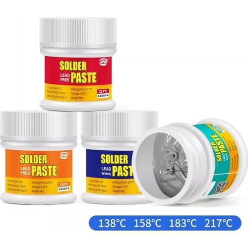 50g BGA Tin Solder Paste Low/Medium/High Temperature Welding Soldering Tool for PCB Repair BGA Stencil Reballing