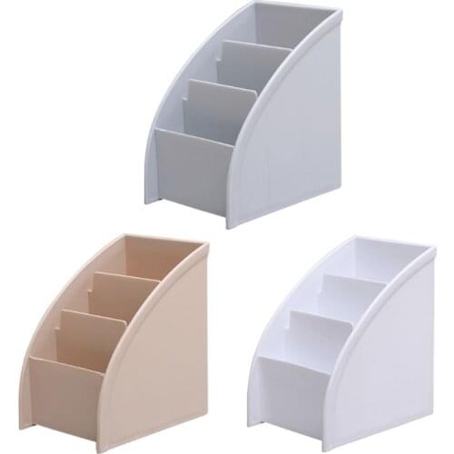 OOTDTY 3 Grid Remote Control Box Cosmetics Desktop Storage Case Stand Holder Home Office Stationery Phone Organizer Pen Holder