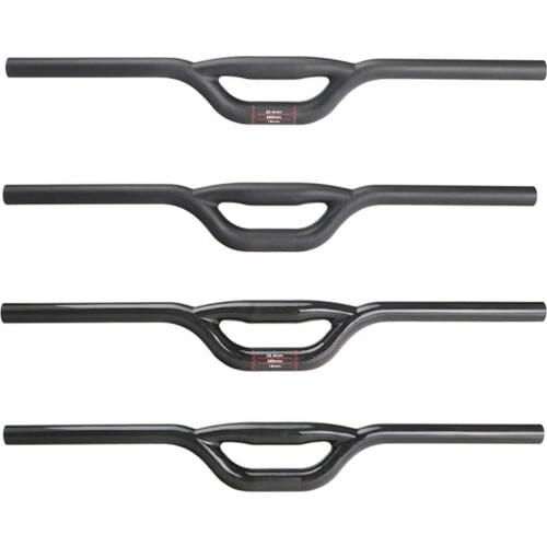 Full 3K Carbon Fiber Handlebar Mountain Bike Handlebar 25.4mm BMX Folding Bike Riser Swallow Shaped Handlebar Bicyle Parts