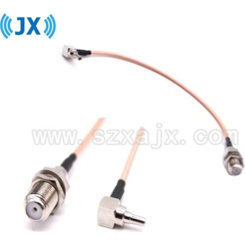 JXRF Connector 150PCS F Type Female Jack To CRC9 Male Right Angle RG316 Pigtail Cable 15cm For HUAWEI 3G 4G Modem