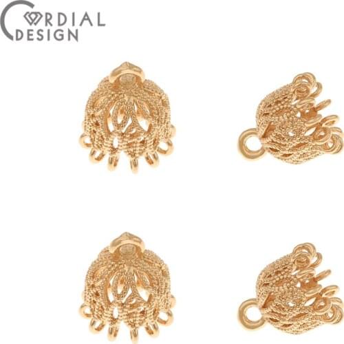 Cordial Design 100Pcs 11*12MM Jewelry Accessories/Connectors For Pendant/Copper/DIY Making/Earring Findings/Hand Made/Charms