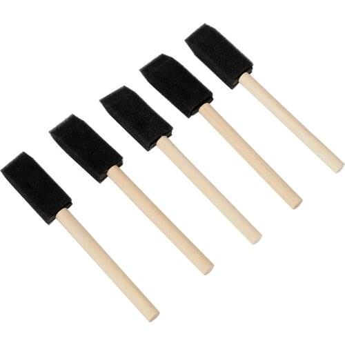 LEEPEE Auto Detailing Car Air Conditioner Vent Brush Blinds Duster Brush Car Grille Cleaner 5Pcs/set Soft Sponge Wood Handle
