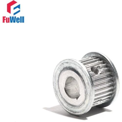 Timing Pulley with Keyway S2M-32T 7mm/11mm Belt Width S2M 32Teeth Transmission Pulley Synchronous Conveyer Belt Pulley