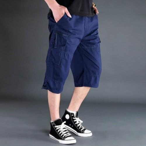 Summer Shorts for Men Plus Size Cargo Shorts Casual Cotton Beach Board Shorts with Multi Pocket Loose Baggy Joggers Clothes