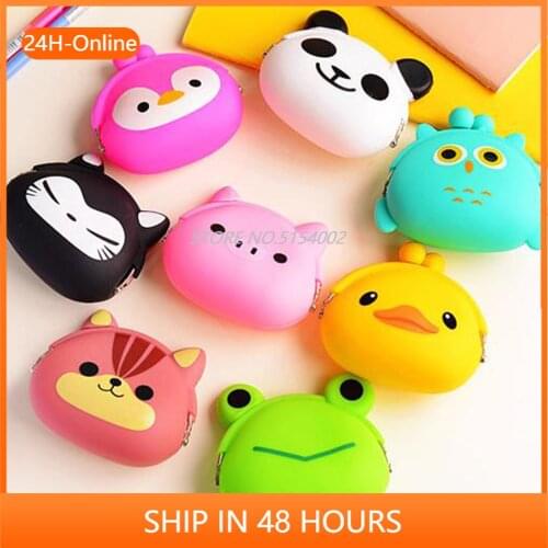 Silicone Girls Animals Mini Small Women Key Wallet Coin Wallet Children Kids Coin Purse Mini Coin Bag Change Wallet Purse #d