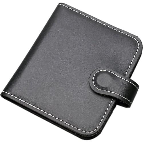 Portable PU Leather Guitar Picks Bag Holder Case for 12/24 Holder Black