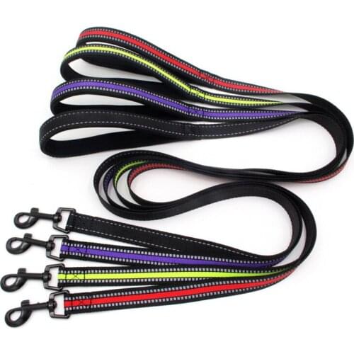 2021 120x1.5cm Pet Collar Accessories Traction Rope Dogs Reflective Ribbon Harness Safe Night Walking