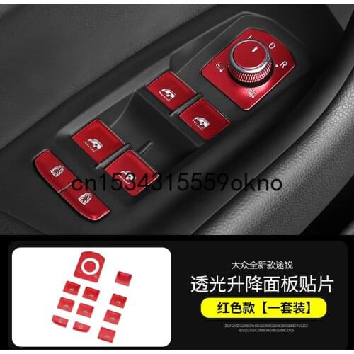 For 19-21 Volkswagen Touareg Lift Panel Button Light Transmission Paste Light Button Interior Decoration Button Paste