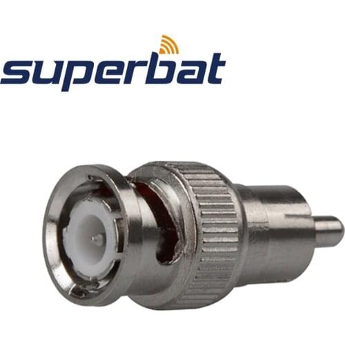 Superbat BNC-RCA Adapter BNC Male to RCA Plug Connector Adapter Straight