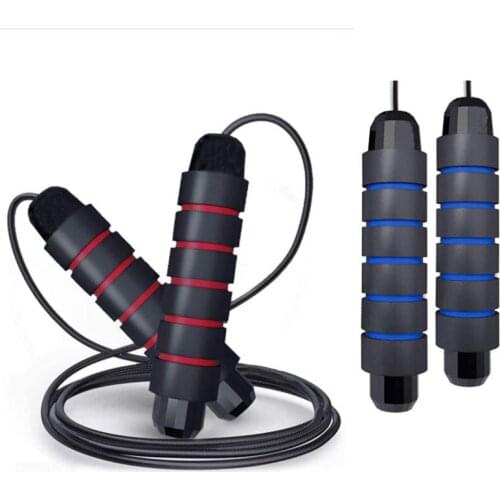 Skipping Rope Jump Rope Workout Equipments Adjustable Foam Skipping Rope Non-slip Handle Steel Wire Bearing for Aerobic Exercise
