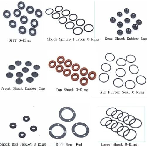 Spare Part Shock Rubber Cap Air Filter O-Ring Differential Seal Ring Sealing Pad Oil Seal for 1/5 LOSI 5IVE-T Rovan LT