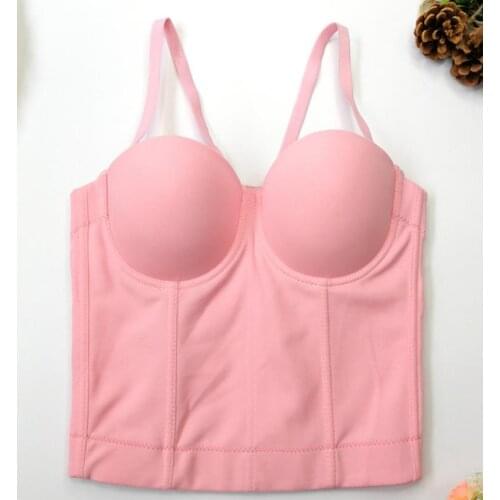Plus Size 2020 Basic Smooth Spandex Push Up Bralet Womens Bustier Bra Cropped Top Vest wj410 free shipping
