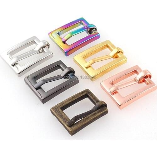 10Pcs/lot 10mm alloy Small Size Pin buckle Belt Buckle Rainbow/ rose gold/ gold/ bronze/nickel color for bag garment shoes