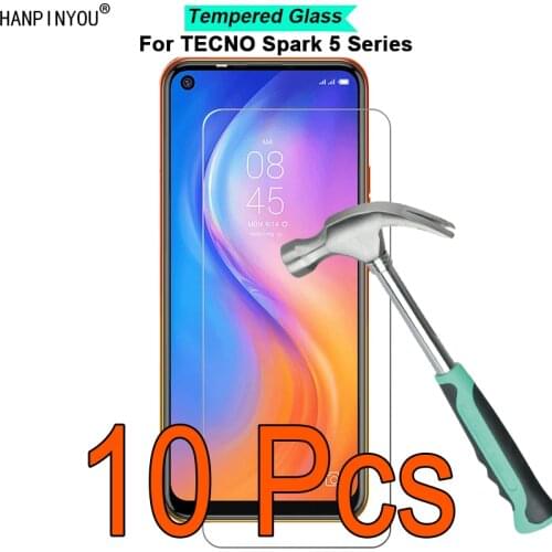 10 Pcs/Lot For TECNO Spark 5 Pro 9H Hardness 2.5D Ultra-thin Toughened Tempered Glass Film Screen Protector Protect Guard