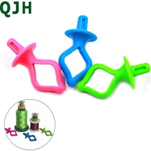12pcs/set New Sewing Accessories Silicone Bobbin Clips Fixed Sewing Machine Bobbin Thread Roller Fixed Wrapped Clamp