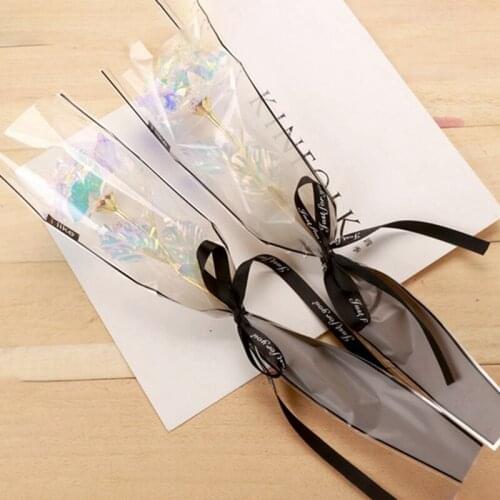 24k Gold Foil Rose Valentines Day Christmas Birthday Gift Single Branch Line Illuminate Colorful Rose For Wedding Bridal Bouque