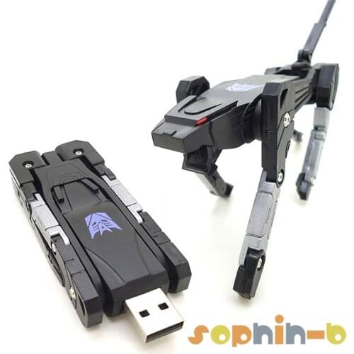 64GB Transformed Soundwave Ravage USB 3.0 Flash Memory Pen Card Drive U Disk Figure