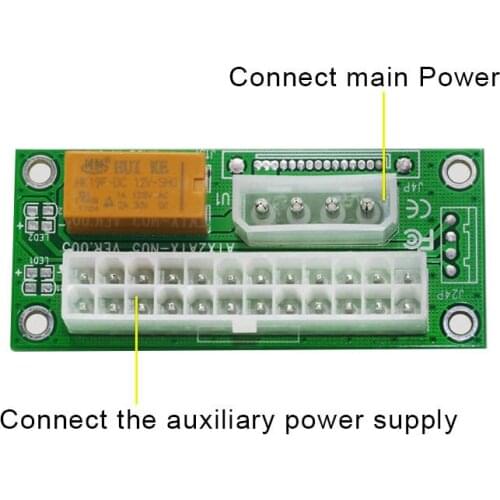 Dual Power Supply Startup Board Adapter Computer Connector 4PIN Dual Triple Relay Adapte Multi-power Startup Controller