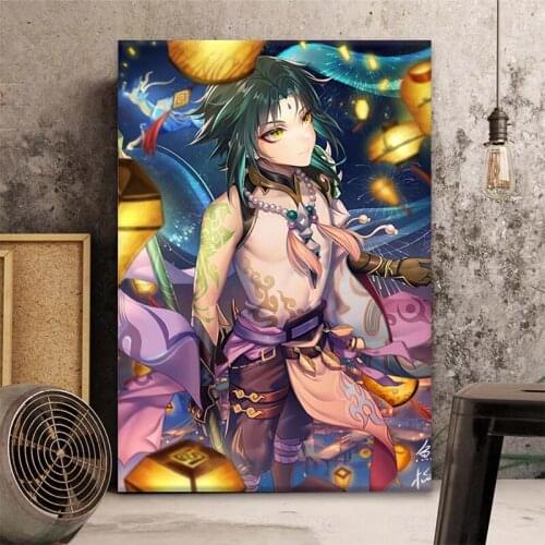 Anime Figure Genshin Impact Poster XIAO Decoration Art Decor Painting Home Decor Poster Room Wall Decor Canvas Quality Poster