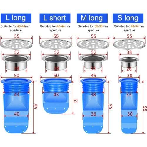 Pest Control Silicone Anti-odor Stainless Steel Cover Floor Drain Core Kitchen Gadgets Sewer Accessories Round Deodorant