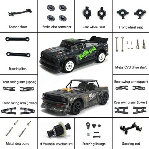 1 / 16 Drift Car Sg-1603 Remote Control Car Parts Front And Rear Wheel Seat Differential Front Swing Arm Steering Group Parts