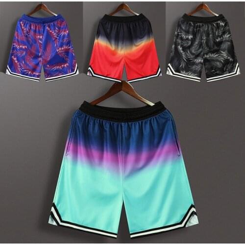 Men Women Gradient Color Basketball Shorts ,Cool breathable Youth Basketball short , Outdoor Sports Gym Fitness Running Shorts