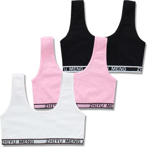 Teen Bra Training Sports Crop Top Bicycling Topic Streetwear Teenage Kid Undercloth Yoga Small Lady Girl Free Size Tank Tube XS